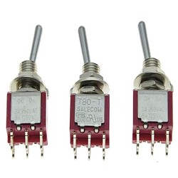 DPDT 6 Pin 2 Position ON ON Miniature Toggle Switches Car/Boat DPDT 6 Pin 2 Position ON ON Miniature Toggle Switches Car/Boat