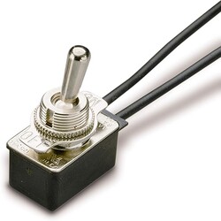 Miniature Toggle Switches, SPST, ON-OFF, 8 A/125 V, 6 Inch Wire Terminal,Silver Miniature Toggle Switches, SPST, ON-OFF, 8 A/125 V, 6 Inch Wire Terminal,Silver