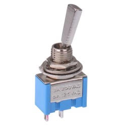 On-Off Flat Handle Mini Toggle Switch SPST 3A 250V On-Off Flat Handle Mini Toggle Switch SPST 3A 250V