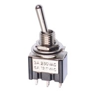 On-On Miniature Toggle Switch SPDT 6mm 3A 250VAC