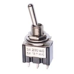 On-On Miniature Toggle Switch SPDT 6mm 3A 250VAC On-On Miniature Toggle Switch SPDT 6mm 3A 250VAC