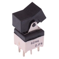 Black On-(On) Momentary Washable PCB Miniature Toggle Switch SPDT 0.4A 20V SW232CD-6 Black On-(On) Momentary Washable PCB Miniature Toggle Switch SPDT 0.4A 20V SW232CD-6