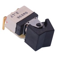 Black On-On Momentary Washable PCB Miniature Toggle Switch SPDT 0.4A 20V SW236CD-6  Black On-On Momentary Washable PCB Miniature Toggle Switch SPDT 0.4A 20V SW236CD-6