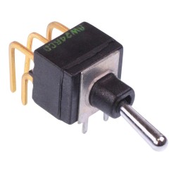 On-On Washable PCB Miniature Toggle Switch DPDT 0.4A 20V SW246CD-13  On-On Washable PCB Miniature Toggle Switch DPDT 0.4A 20V SW246CD-13