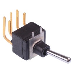 On-On Washable PCB Miniature Toggle Switch DPDT 0.4A 20V SW246CD-13  On-On Washable PCB Miniature Toggle Switch DPDT 0.4A 20V SW246CD-13