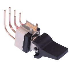 Black Paddle On-On Washable PCB Miniature Toggle Switch DPDT 4A 30VDC SWW246A6X653  Black Paddle On-On Washable PCB Miniature Toggle Switch DPDT 4A 30VDC SWW246A6X653