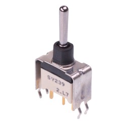 On-Off-On Washable PCB Miniature Toggle Switch SPDT 0.4A 20V SY239CD-13  On-Off-On Washable PCB Miniature Toggle Switch SPDT 0.4A 20V SY239CD-13