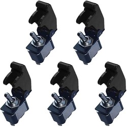 12V 20A Black Cover Rocker Standard Toggle Switches SPST ON/Off Car Truck Boat 2Pin Pack of 5 12V 20A Black Cover Rocker Standard Toggle Switches SPST ON/Off Car Truck Boat 2Pin Pack of 5