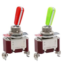 2Pcs Standard Toggle Switches 16A 250V SPST 2 Position 2 Pin ON/Off Switch with PC Wear-Resistant Handle 2Pcs Standard Toggle Switches 16A 250V SPST 2 Position 2 Pin ON/Off Switch with PC Wear-Resistant Handle