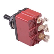 3637NFG (On)-Off-(On) Momentary Sealed 12mm Black Toggle Switch DPDT IP67 12A 28VDC 3637NFG (On)-Off-(On) Momentary Sealed 12mm Black Toggle Switch DPDT IP67 12A 28VDC