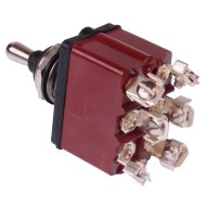 On-Off-On Sealed 12mm Toggle Switch DPDT IP67 12A 28VDC - 3649NF  On-Off-On Sealed 12mm Toggle Switch DPDT IP67 12A 28VDC - 3649NF