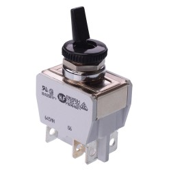 645NH/2 On-(On) Momentary 12mm Toggle Switch DPDT 15A