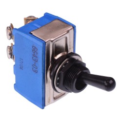 Black Off-(On) Momentary 12mm Toggle Switch DPST 6.5A 6643-03  Black Off-(On) Momentary 12mm Toggle Switch DPST 6.5A 6643-03
