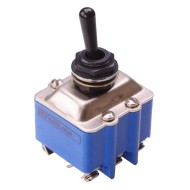 Black On-(On) Momentary 12mm Toggle Switch 3PDT 6.5A 6655-03K  Black On-(On) Momentary 12mm Toggle Switch 3PDT 6.5A 6655-03K