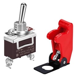 Socoje Safety Cover Toggle Switch Guard | 20A 12V DC / 120V AC SPST ON/OFF Switch Socoje Safety Cover Toggle Switch Guard | 20A 12V DC / 120V AC SPST ON/OFF Switch