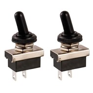 Standard Toggle Switches 2Pcs SPST ON-Off 2 Terminal Pin 12 VDC 10A With Waterproof Cap Standard Toggle Switches 2Pcs SPST ON-Off 2 Terminal Pin 12 VDC 10A With Waterproof Cap