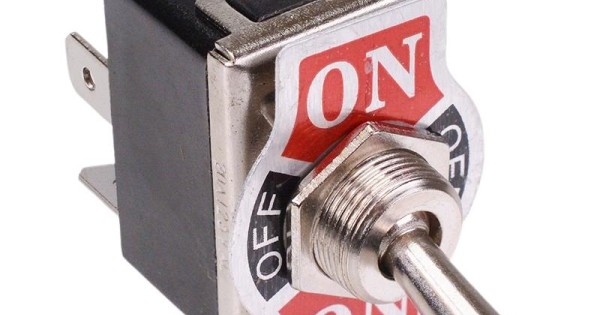 On-Off-On Toggle Switch DPDT 15A 250VAC 12mm