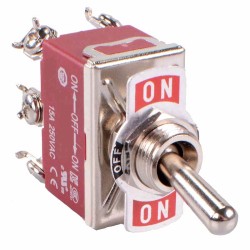 On-Off-On Toggle Switch Screw Terminals 250V 15A DPDT On-Off-On Toggle Switch Screw Terminals 250V 15A DPDT
