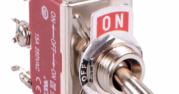 On-Off-On Toggle Switch Screw Terminals 250V 15A DPDT
