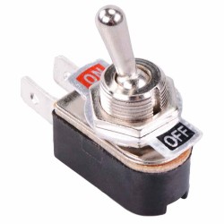 On-Off Toggle Switch 10A 12VDC SPST Side Terminals On-Off Toggle Switch 10A 12VDC SPST Side Terminals