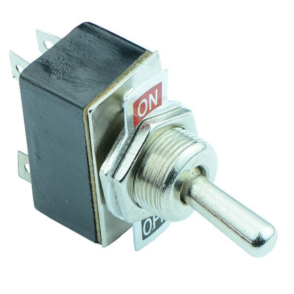 On-Off Toggle Switch SPST 2A 250VAC 12mm