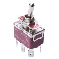 On-On DPDT Toggle Switch 250V AC 15A 12mm On-On DPDT Toggle Switch 250V AC 15A 12mm
