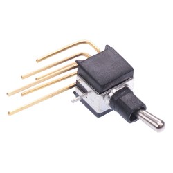 On-On Sub-Miniature Right Angle Vertical PCB Toggle Switch DPDT TL46WW05000  On-On Sub-Miniature Right Angle Vertical PCB Toggle Switch DPDT TL46WW05000