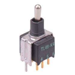 On-Off-(On) Momentary Subminiature Washable PCB Bracket Toggle Switch DPDT TL48Y0050  On-Off-(On) Momentary Subminiature Washable PCB Bracket Toggle Switch DPDT TL48Y0050