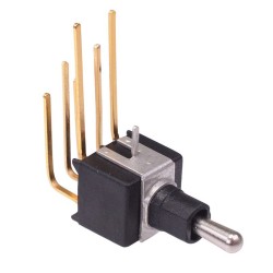On-Off-On Sub-Miniature Right Angle Vertical PCB Toggle Switch DPDT TL49WW05000 