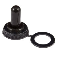 Toggle Switch Cover - Black Silicone 12mm 
