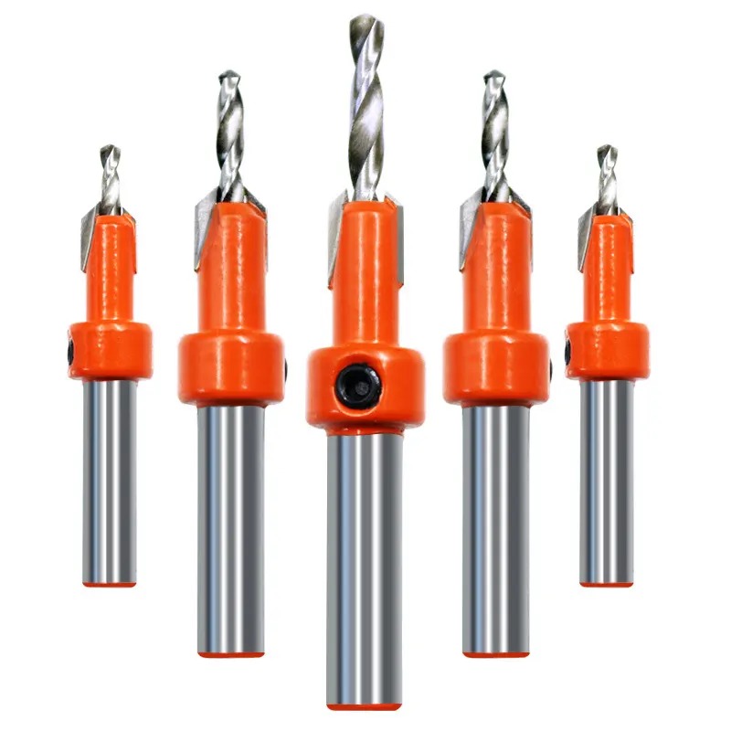Woodworking Step Drill Countersink Router Bit Set Screw Extractor Demolition Wood Milling Cutter 8mm 10mm Shank