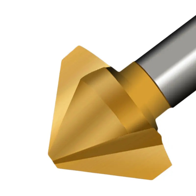 High Speed Steel Countersink Drill Bit Straight Handle 90-degree Chamfering Milling Cutter