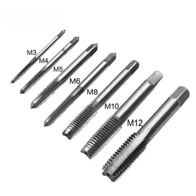 M1-M13 HSS Metric Straight Fluted Machine Tap Set Hand Tools Plumbing Kit Including Plug Tap Drill Bits Case Packaged
