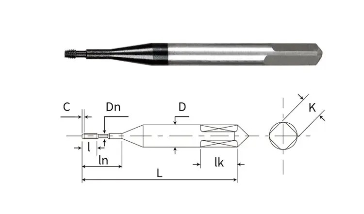 Tungsten Carbide Hand Tap Thread Taps for Hole Cutting Tool