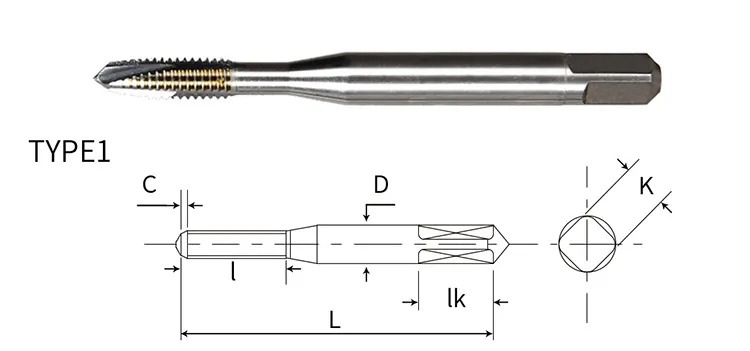 Tungsten Carbide Hand Tap Thread Taps for Hole Cutting Tool