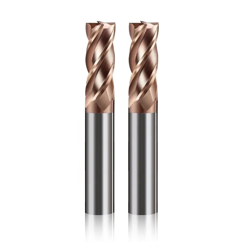 4-flute Flat End Mills Hrc55 Tungsten Carbide Cemented Hard Alloy Milling Cutter Tool for Metal Cnc Tungsten