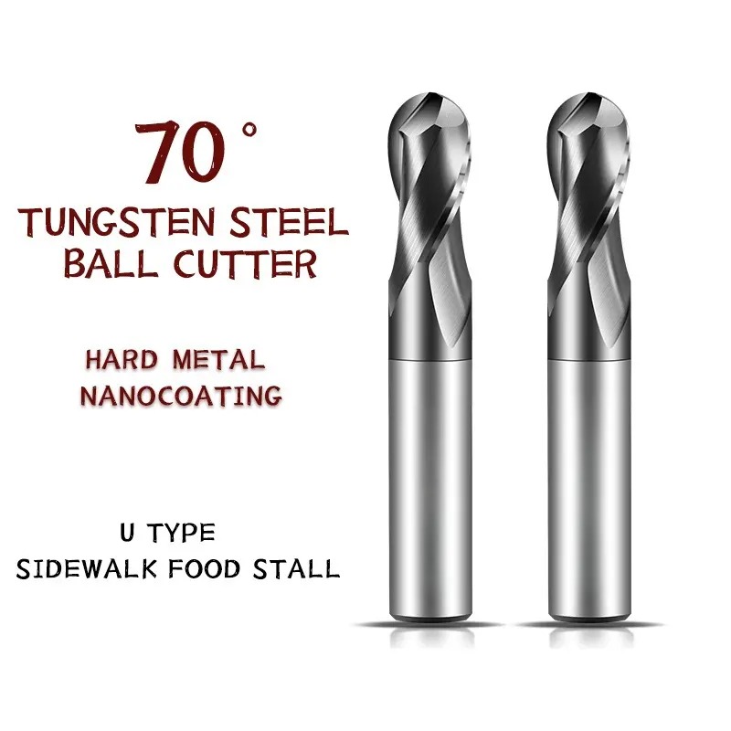 Wide Range of Applications 4-100 End Mill 70°Dynamic Milling of U-slots Ball Milling Cutter