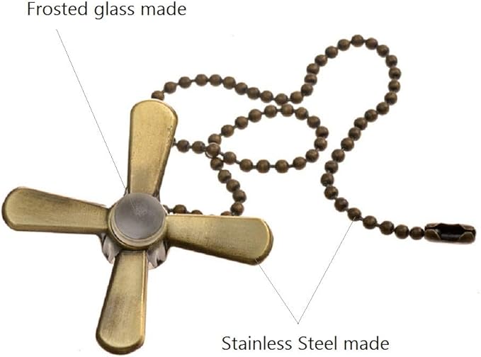 Ceiling Fan Pull Chains 13.6 Inches Fan Pulls 2 Pcs Ceiling Fan Pull Cord Fan Pull Set Pull Switches for Ceiling Fan Light and Lamps