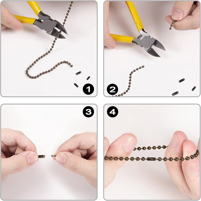 Ceiling Fan Pull Chains 13.6 Inches Fan Pulls 2 Pcs Ceiling Fan Pull Cord Fan Pull Set Pull Switches for Ceiling Fan Light and Lamps