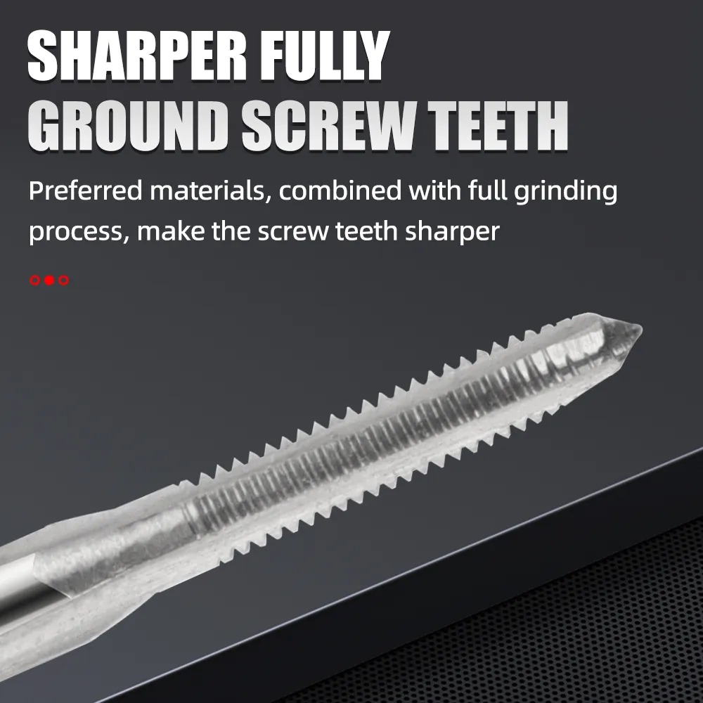 M2 Micro Straight groove Taps Spiral Point Taps Spiral Tap Straight-flute Tap HSS Spiral Pointed Machine