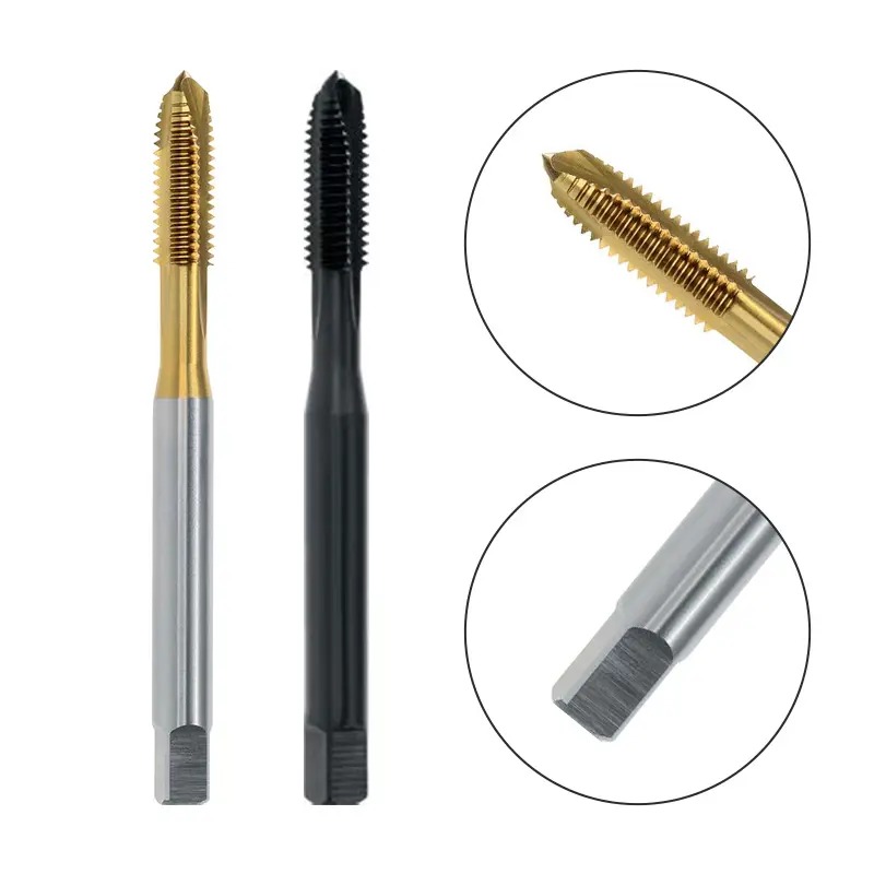 Factory Direct Sales High Performance DIN371 Machine Spiral Tap M1-M30 Full Size DIN376 Spiral Pointed Tap TIN Coating