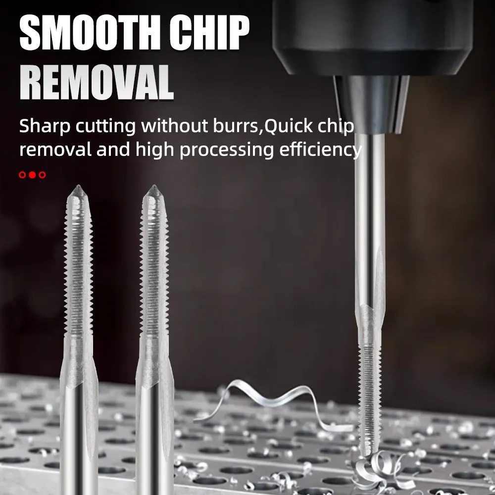 M2 Micro Straight groove Taps Spiral Point Taps Spiral Tap Straight-flute Tap HSS Spiral Pointed Machine
