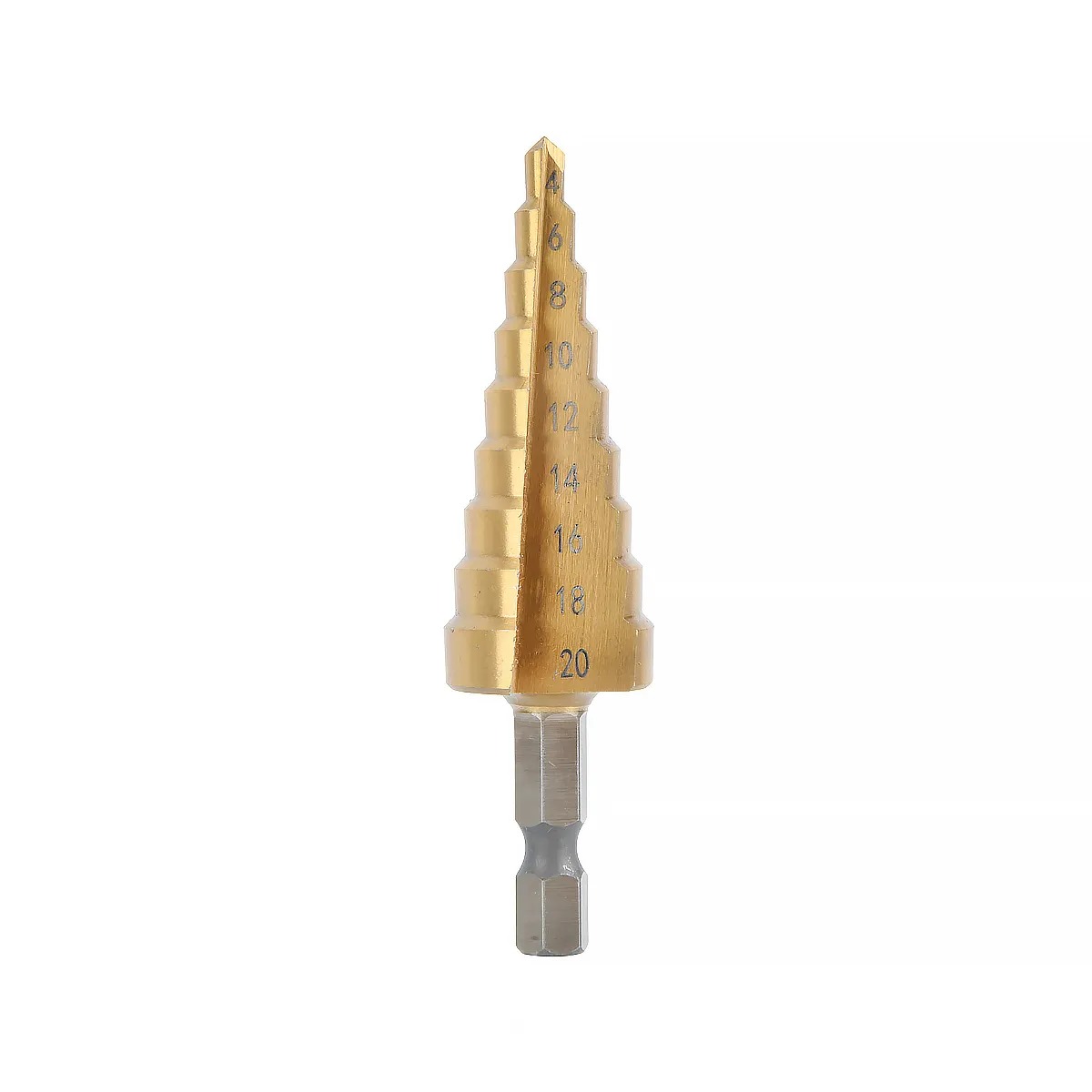 Good Abrasion Resistance HSS Step Drill Straight Flute Step Drill Bit Burr Free Vibration Free Drilling