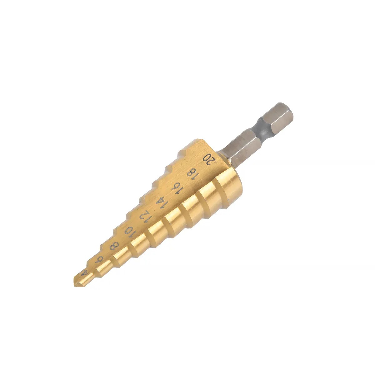 Good Abrasion Resistance HSS Step Drill Straight Flute Step Drill Bit Burr Free Vibration Free Drilling