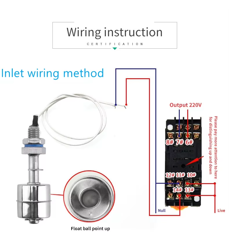 Stainless steel float level switch position sensor indicator float level switch magnetic float level sensor