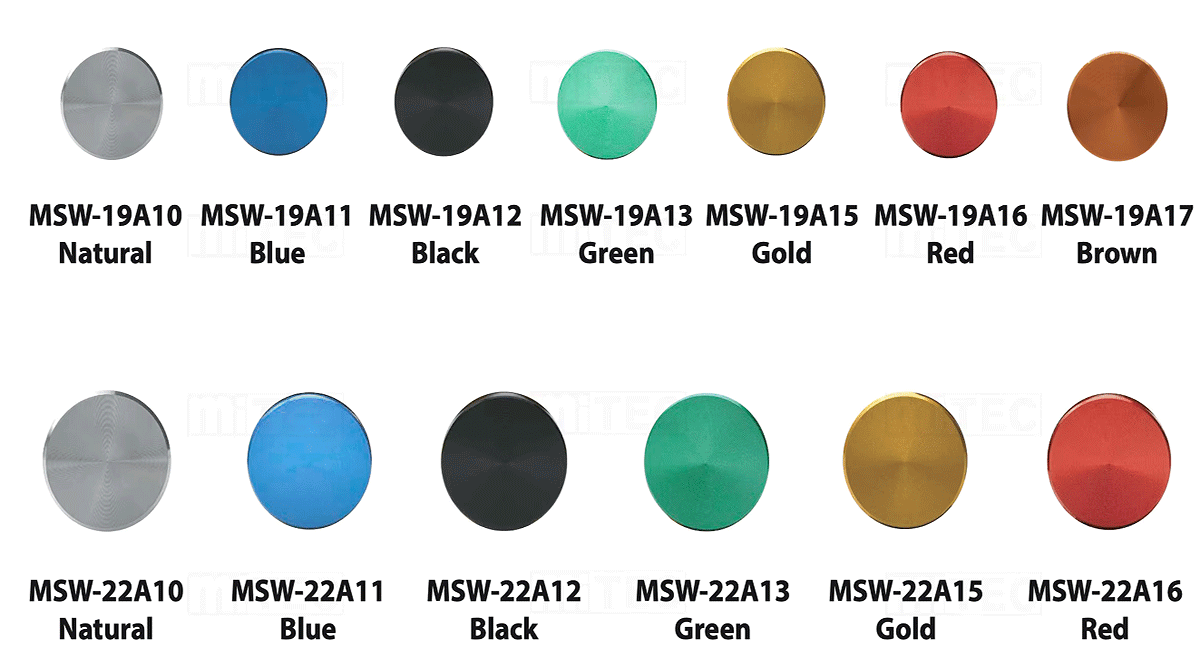 Piezo Push Button Switch Premium Colour Metal on OFF SPST with LED IP68 Waterproof Flat Touch 19mm 22mm 25mm 24V CE ROHS