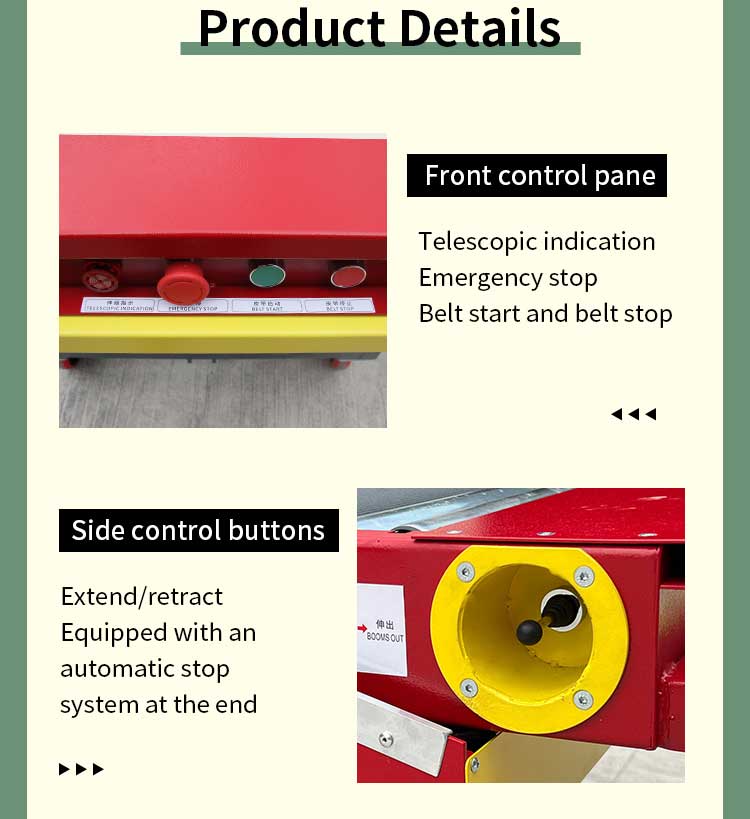Mobile Telescopic Belt Conveyor Van trailer truck container loading and unloading conveyor