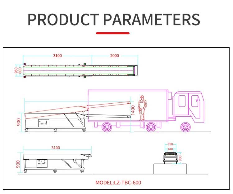 New Arrival High Quality Mobile Telescopic Tensile Belt Conveyor for Trucks Container Unloading