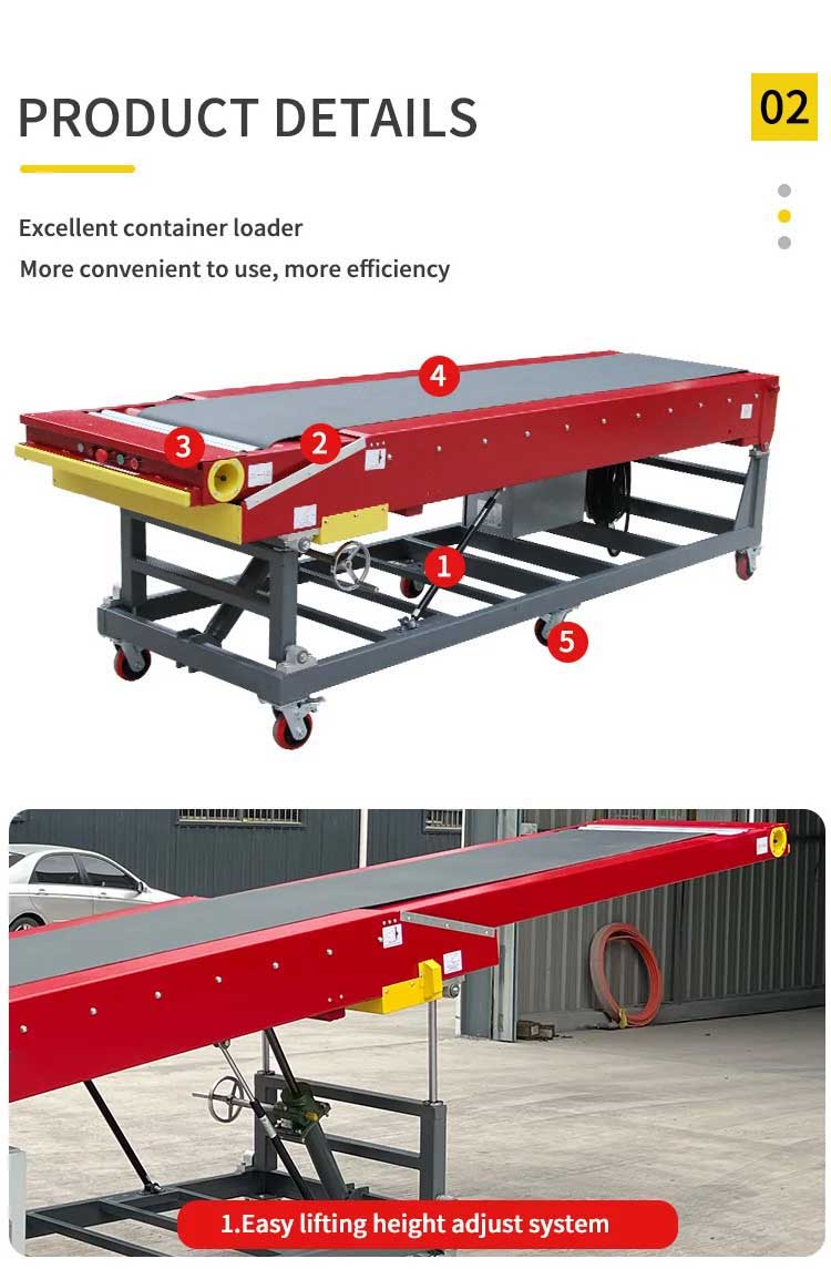 New Arrival High Quality Mobile Telescopic Tensile Belt Conveyor for Trucks Container Unloading