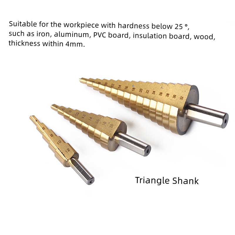 6PC Pagoda Drill titanium Step Drill Bit Set Saw Tooth Drill Bits 10Pcs